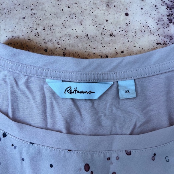 [2X] REITMANS Light Pink Blouse - Picture 7 of 8